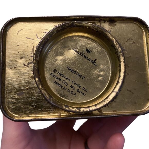 Vintage Hallmark Toll Booth Tin Bank, 70s Toll Booth Operator Graphics Coin Bank - Picture 6 of 9